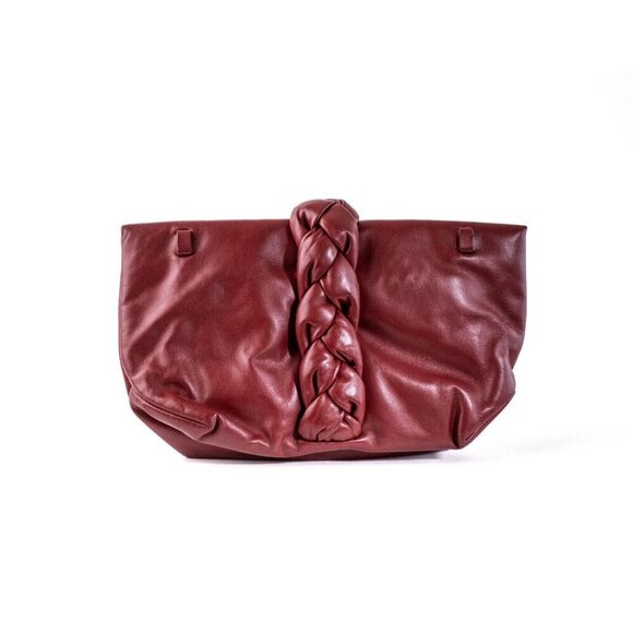 DeMellier Red Clutch with Braided Detail - Picture 6 of 11